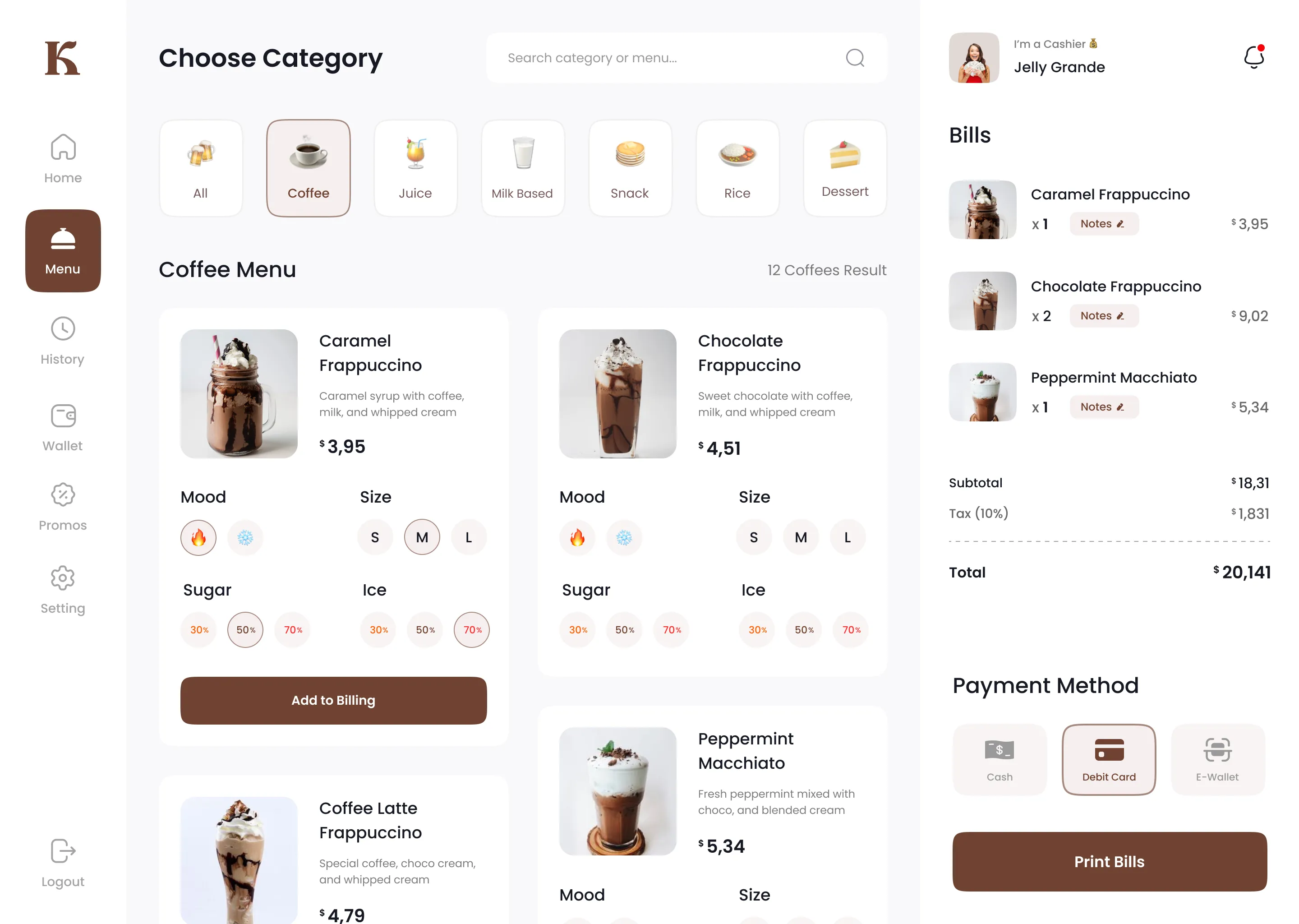 Coffee POS on Dribbble